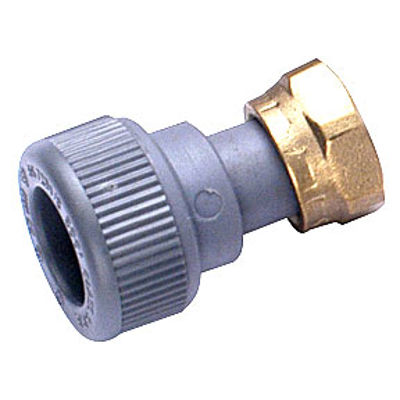 Picture of 15mm GREY PUSHFIT STRAIGHT TAP CONNECTOR