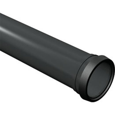 Picture of 110mm RING SEAL SOIL S/S PIPE BLACK 3M