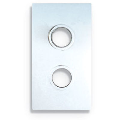 Picture of RECTANGULAR CHROME COVER PLATE TWO HOLE