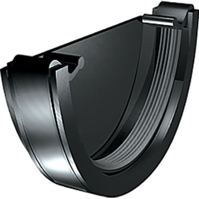 Picture of 112mm Half Round Gutter Stop End External Black