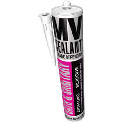 Picture of SILICONE SEALANT WHITE. Supplied in singles or boxes of 25