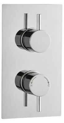 Picture of ROUND CONCEALED DUAL THERMOSTATIC SHOWER MIXER DOUBLE OUTLET