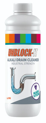 Picture of MV UNBLOCK-IT ALKALI DRAIN UNBLOCKER. BOXES OF 12 ONLY - **REPORTABLE PRODUCT**