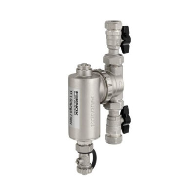 Picture of FERNOX OMEGA FILTER 28mm WITH VALVES