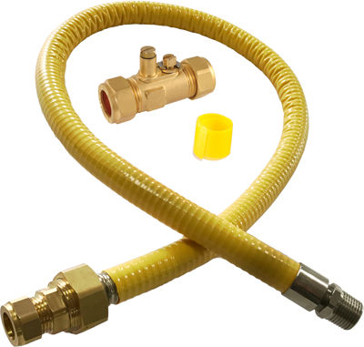 Picture of HOBFLEX GAS HOB CONNECTOR KIT C/W TEST POINT BALL VALVE