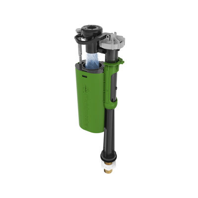 Picture of FLUIDMASTER AIR GAP COMPLIANT FILL VALVE WITH WATER SAVING TECHNOLOGY, HEIGHT ADJUSTABLE, BOTTOM ENTRY 1/2 INCH,  BRASS SHANK