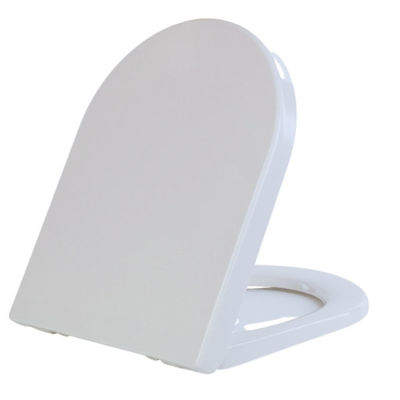Picture of KORONA SOFT CLOSE SMOOTH DEE LITE THERMOPLASTIC D SHAPE TOILET SEAT 1.2KG WHITE