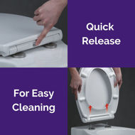 Picture of KORONA SOFT CLOSE TOP FIX METAL HINGE TOILET SEAT 2.5kg