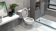 Picture of KORONA SOFT CLOSE TOP FIX TOILET SEAT 1.5kg PP