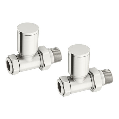 Picture of Round Pattern Valve Straight Brushed Nickel 690091