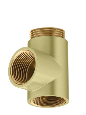 Picture of Tee Piece to go with elements Brushed Brass 690228