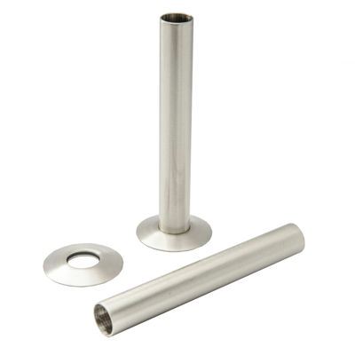 Picture of 15mm 180mm Tube and Rosettes Satin Nickel 690065