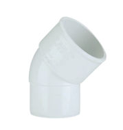 Picture of UPVC SOLVWELD 45 SPIGOT BEND BRIGHT WHITE 32MM