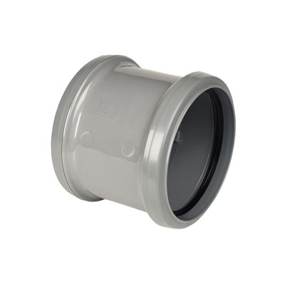 Picture of 110mm RING SEAL SOIL D/S SLIP COUPLER LT GREY