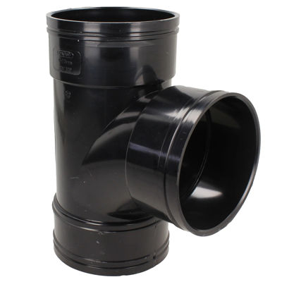 Picture of 110mm SOLVENT SOIL 92 T/S BRANCH BLACK - BOSS X 2