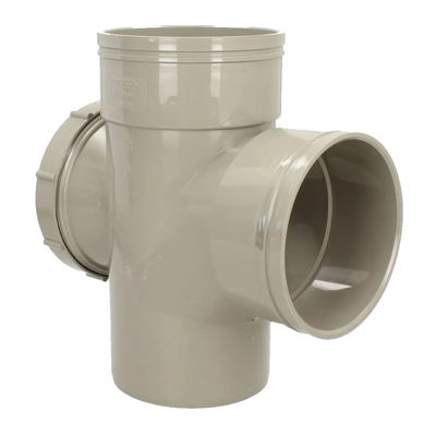 Picture of 110mm SOLVENT SOIL 92 D/S BRANCH + ACCESS OLIVE GREY