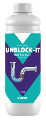 Picture of MV UNBLOCK-IT ALKALI DRAIN UNBLOCKER. BOXES OF 12 ONLY - **REPORTABLE PRODUCT**