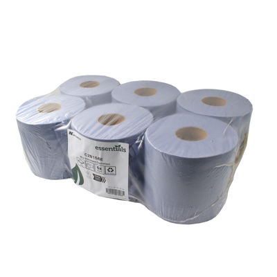 Picture of Blue Paper Roll - 2Ply 165mm x 395mm x 379 sheets (150m ) 6 Pack