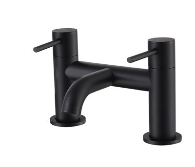 Picture of Cavazzo Black Matt Deck Mounted Bath Filler