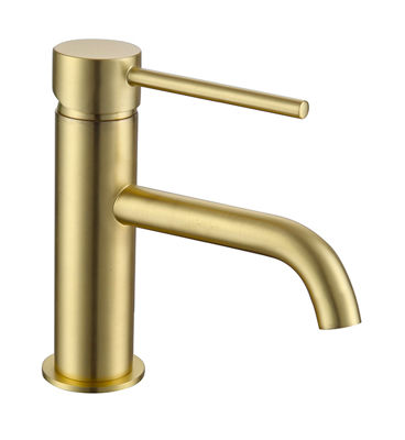 Picture of Cavazzo Brushed Brass Mono Basin Mixer (Inc. Sprung Waste)