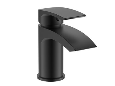 Picture of Levico Black Matt Mono Basin Mixer(Inc. Sprung Waste)