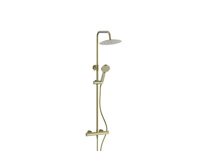 Picture of Resia Brushed Brass Thermostatic Shower Mixer System