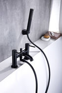 Picture of Cavazzo Black Matt Deck Mounted Bath Shower Mixer