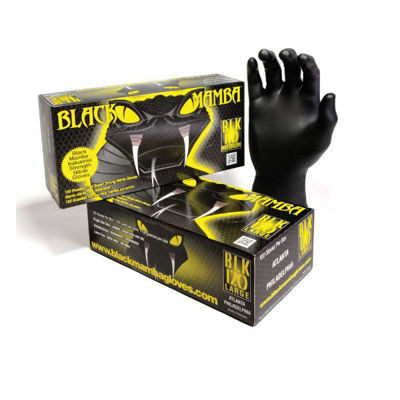 Picture of BLACK MAMBA NITRILE GLOVES box of 100 - EXTRA EXTRA LARGE