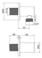 Picture of CHROME CONNECTOR FOR SHOWER 1/2" MALE