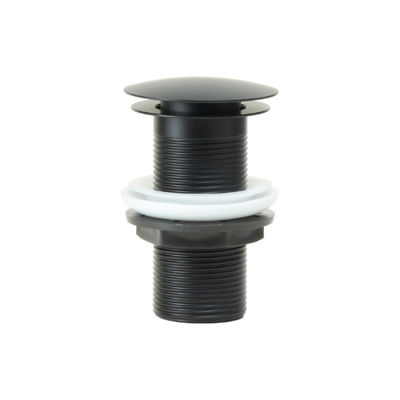 Picture of MUSHROOM 1 1/4" UNSLOTTED CLICK CLACK BASIN WASTE - MATT BLACK