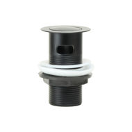 Picture of FLAT TOP 1 1/4" SLOTTED CLICK CLACK BASIN WASTE - MATT BLACK