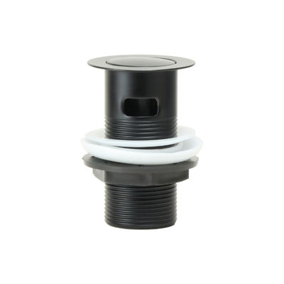 Picture of FLAT TOP 1 1/4" SLOTTED CLICK CLACK BASIN WASTE - MATT BLACK