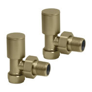 Picture of Round Pattern Valve Angled Brushed Brass Brushed Brass 690204