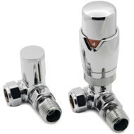 Picture of TRV round Corner Thermostatic Radiator Valve Pack (Pairs) Chrome 690002