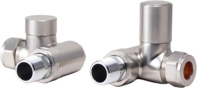 Picture of Corner EE Dual Fuel corner valves for elements Brushed Nickel 690385